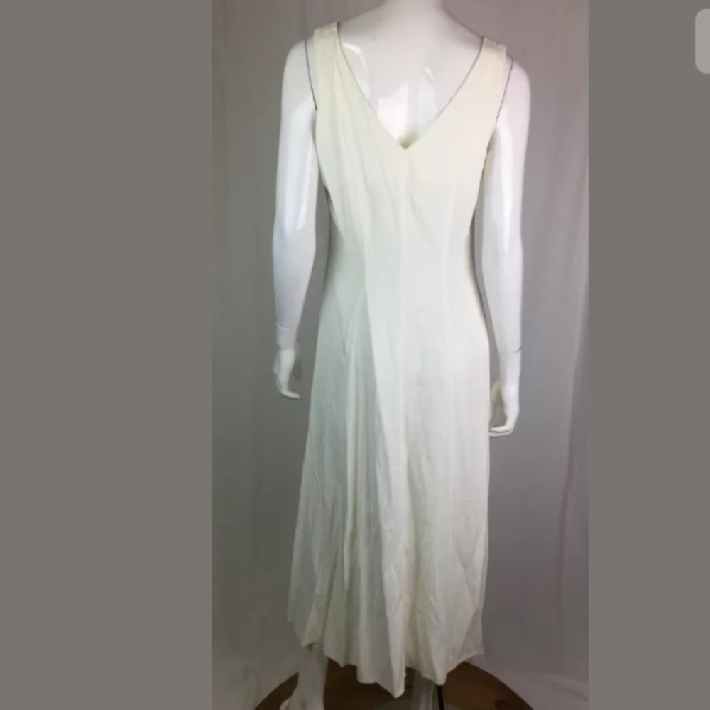 Cache Button Up Flare Midi Slip A-Line Dress - image 6